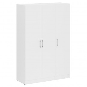 Шкаф 2-х створчатый + Пенал Стандарт, цвет белый, ШхГхВ 135х52х200 см., универсальная сборка в Губахе - gubaha.mebel-74.com | фото