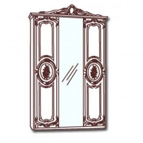 Шкаф 3-х дверный с зеркалами (01.143) Роза (беж) в Губахе - gubaha.mebel-74.com | фото
