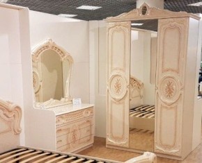 Шкаф 3-х дверный с зеркалами (01.143) Роза (беж) в Губахе - gubaha.mebel-74.com | фото