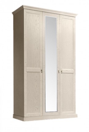 Шкаф 3-х дверный (с зеркалом) для платья и белья Венеция дуб седан (ВНШ1/3) в Губахе - gubaha.mebel-74.com | фото