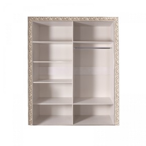 Шкаф 4-х дв. без зеркал Тиффани Premium черная/серебро (ТФШ2/4(П) в Губахе - gubaha.mebel-74.com | фото