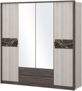 Шкаф 4-х дверный с зеркалом Шк69.2 МС Николь в Губахе - gubaha.mebel-74.com | фото