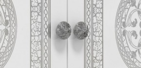 Шкаф 4-х дверный с зеркалами (12.244) Грация (белый/серебро) в Губахе - gubaha.mebel-74.com | фото