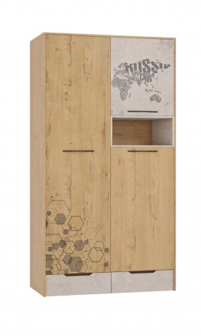Шкаф для одежды 3 двери и 2 ящика Шк134.0 ДС Стэнфорд в Губахе - gubaha.mebel-74.com | фото