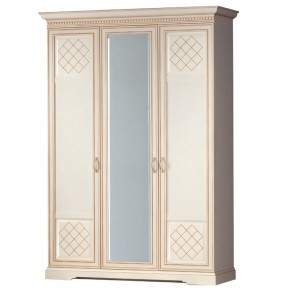 Шкаф для одежды 3-дверный №800 Парма кремовый белый в Губахе - gubaha.mebel-74.com | фото