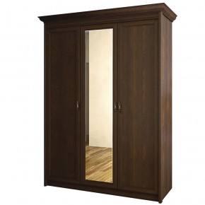 Шкаф для одежды 3-дверный с зеркалом №671 Флоренция Дуб оксфорд в Губахе - gubaha.mebel-74.com | фото