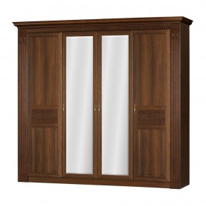 Шкаф для одежды 4-дверный №203 "Лючия" Дуб оксфорд в Губахе - gubaha.mebel-74.com | фото