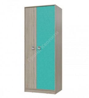 Шкаф для одежды Сити (Арт. 6-9411) Дуб Сонома/Аква в Губахе - gubaha.mebel-74.com | фото