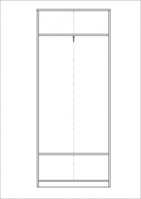 Шкаф СИРИУС двухстворчатый с выдвижным ящиком, цвет "Дуб Сонома" в Губахе - gubaha.mebel-74.com | фото