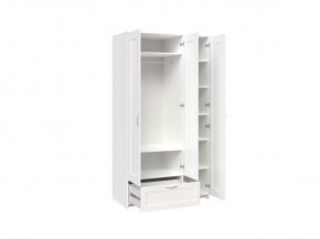Шкаф СИРИУС трехдверный с одним выдвижным ящиком, цвет Белый в Губахе - gubaha.mebel-74.com | фото