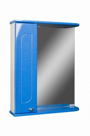 Шкаф-зеркало Радуга Синий металлик 55 левый АЙСБЕРГ (DA1129HZR) в Губахе - gubaha.mebel-74.com | фото