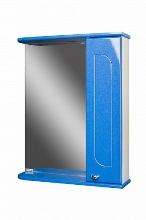 Шкаф-зеркало Радуга Синий металлик 55 правый АЙСБЕРГ (DA1129HZR) в Губахе - gubaha.mebel-74.com | фото