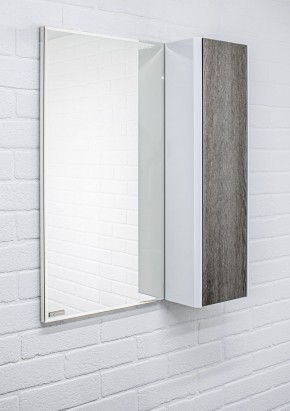 Шкаф-зеркало Uno 60 Дуб серый левый/правый Домино (DU1503HZ) в Губахе - gubaha.mebel-74.com | фото