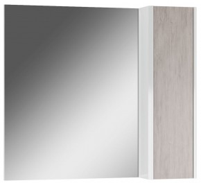 Шкаф-зеркало Uno 80 Дуб серый левый/правый Домино (DU1504HZ) в Губахе - gubaha.mebel-74.com | фото
