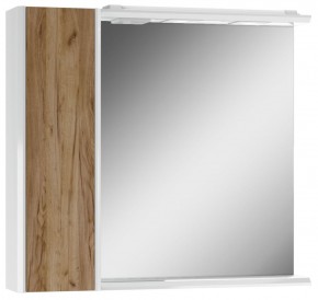 Шкаф-зеркало Uno 80 Дуб ВОТАН Эл. левый Домино (DU1509HZ) в Губахе - gubaha.mebel-74.com | фото