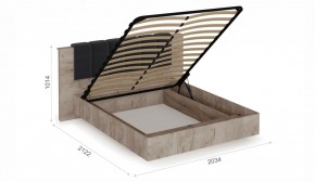 Спальня Джулия Кровать 160 МИ с подъемным механизмом Дуб крафт серый в Губахе - gubaha.mebel-74.com | фото