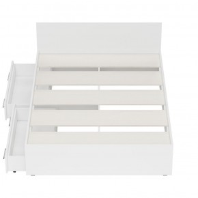 Стандарт Кровать с ящиками 1400, цвет белый, ШхГхВ 143,5х203,5х70 см., сп.м. 1400х2000 мм., без матраса, основание есть в Губахе - gubaha.mebel-74.com | фото