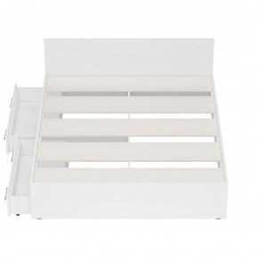 Стандарт Кровать с ящиками 1600, цвет белый, ШхГхВ 163,5х203,5х70 см., сп.м. 1600х2000 мм., без матраса, основание есть в Губахе - gubaha.mebel-74.com | фото