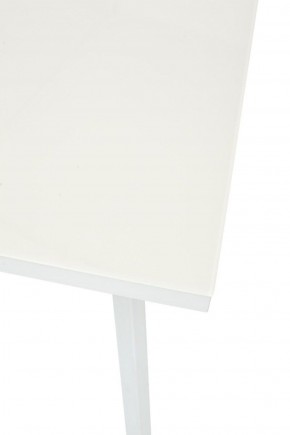 Стол ФИН 120 Латте, стекло/ Белый каркас М-City в Губахе - gubaha.mebel-74.com | фото