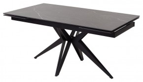 Стол FORIO 160 MATT BLACK MARBLE SOLID CERAMIC / BLACK, ®DISAUR в Губахе - gubaha.mebel-74.com | фото