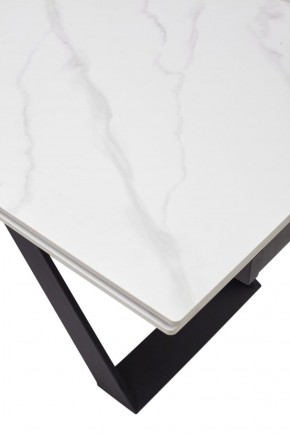 Стол LIVORNO 180 MATT WHITE MARBLE SOLID CERAMIC / BLACK, ®DISAUR в Губахе - gubaha.mebel-74.com | фото