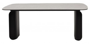 Стол NORD 200 TL-102 Бежевый мрамор, испанская керамика / черный каркас, ®DISAUR в Губахе - gubaha.mebel-74.com | фото