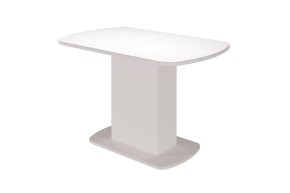 Стол обеденный Соренто 2 раздвижной (Белый) в Губахе - gubaha.mebel-74.com | фото