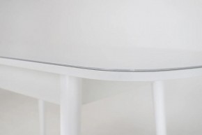 Стол раскладной со стеклом (опоры массив цилиндрический) "Хоста" в Губахе - gubaha.mebel-74.com | фото