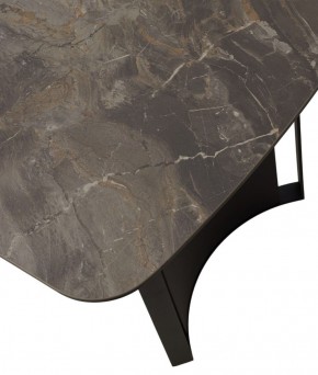 Стол RASMUS 160 KL-80 Серый мрамор, итальянская керамика / черный каркас, ®DISAUR в Губахе - gubaha.mebel-74.com | фото