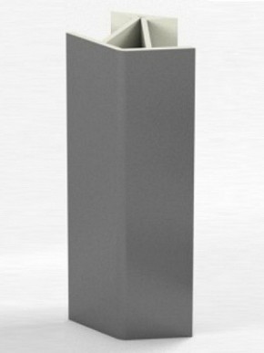 Угловое соединение для цоколя 135 гр. h100 мм (Алюминий; Венге; Дуб Сонома, Белый, Черный) в Губахе - gubaha.mebel-74.com | фото