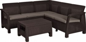 Комплект мебели угловой Корфу Релакс Сет (Corfu Relax set) коричневый в Губахе - gubaha.mebel-74.com | фото